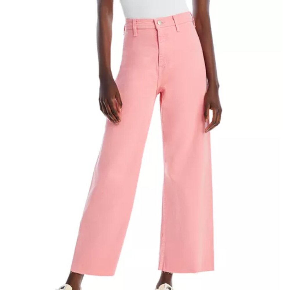 PISTOLA 'Penny' Ultra High Rise Wide Leg Raw Hem Denim-Clay-33-NWT